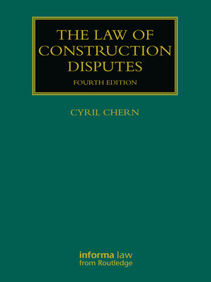 cover image of The Law of Construction Disputes